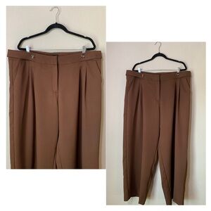 Ashley Stewart Brown Wide Leg Pants